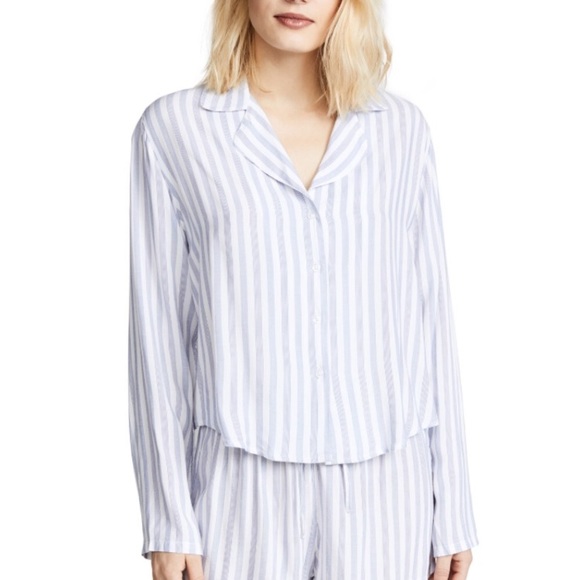 Rails Other - Rails Long Sleeve Bermuda Stripe PJ Soft Blouse L